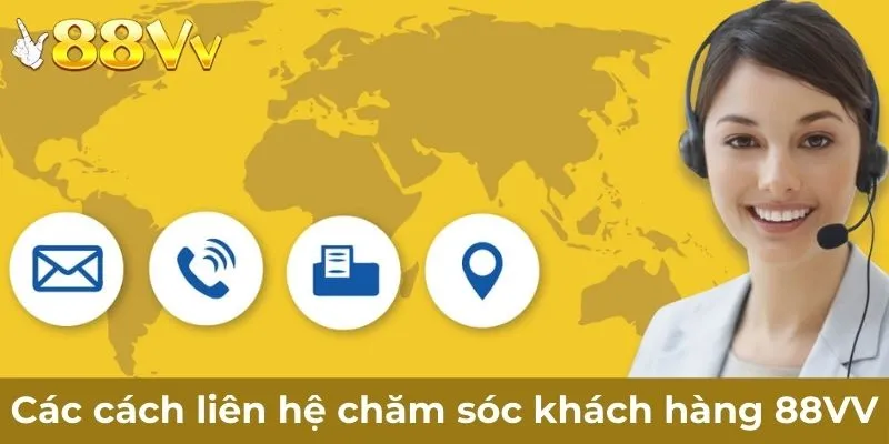 Các cách liên hệ chăm sóc khách hàng 88VV